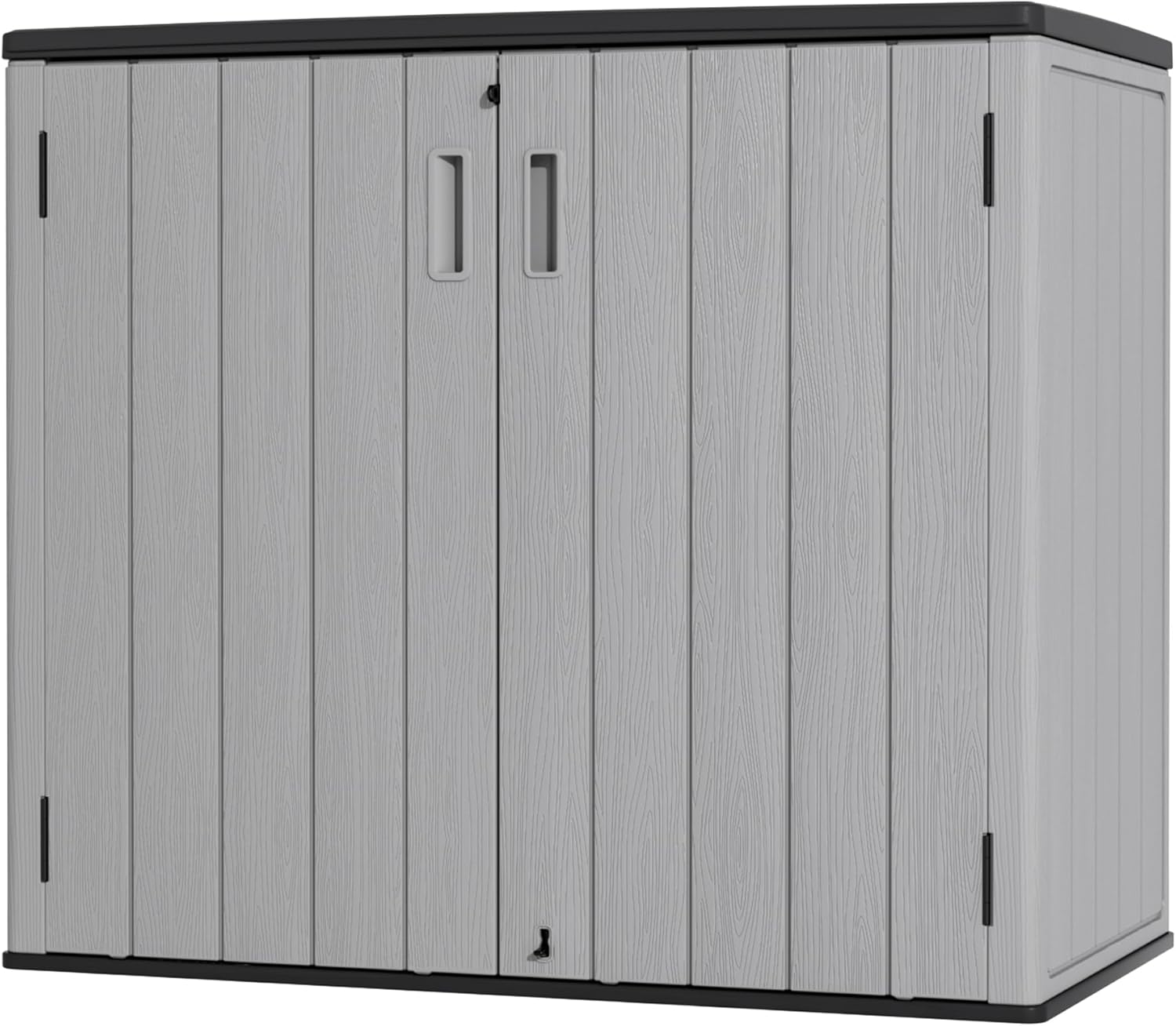 Large Outdoor Storage Box, Resin Sheds & Outdoor Storage Waterproof/ Lockable, Outdoor Storage Cabinets for Balcony, Garage, Backyard (37Cu.ft-Pale Grey)
