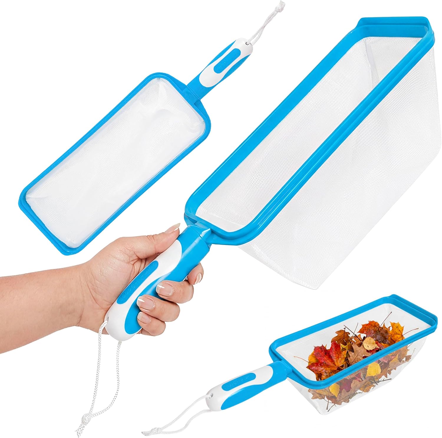 Swim-N-Scoop in-Pool Handheld Skimmer Net for Scooping Debris, Leaves, and Bugs While Swimming
