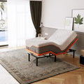 Adjustable Bed Frame + 14" Hybrid Mattress Twin XL - Luxury Gel Memory Foam(319 Pocket Springs) with Massage, Wireless Remote, USB, Under Bed Night Light, Medium Soft, 3000 Series