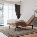 Queen Adjustable Bed Frame - 14“ Luxury Gel Memory Foam Hybrid Mattress, 5 Minutes Installation, 609 Independent Pocket Springs, Massage, Medium Soft, 3000 Premium Series